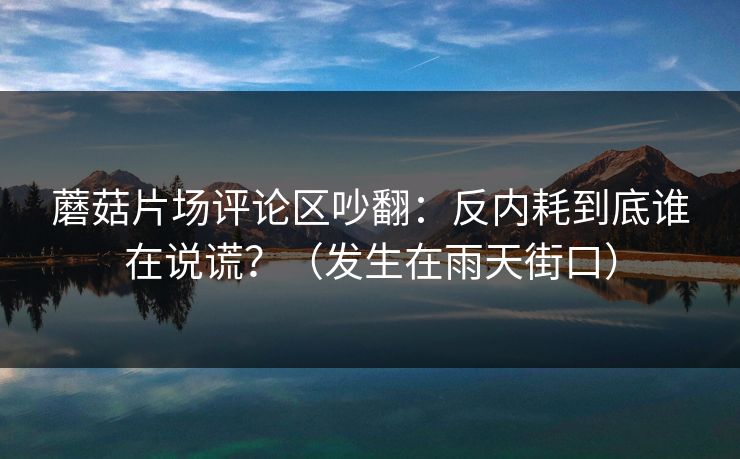 蘑菇片场评论区吵翻：反内耗到底谁在说谎？（发生在雨天街口）