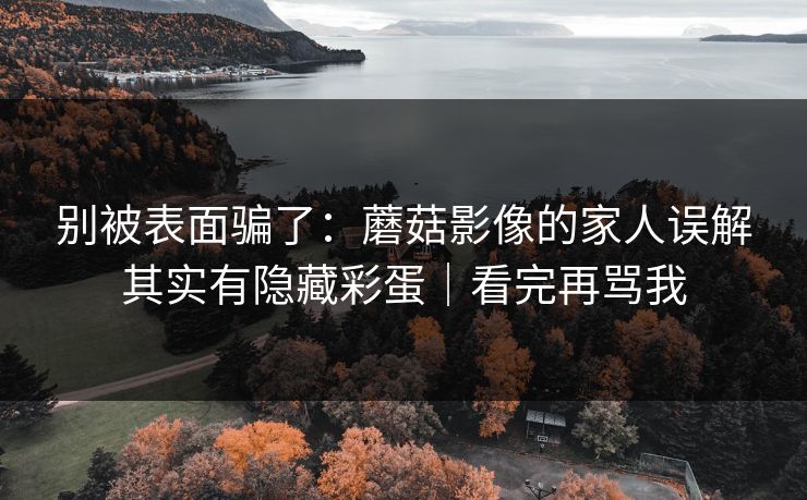 别被表面骗了：蘑菇影像的家人误解其实有隐藏彩蛋｜看完再骂我