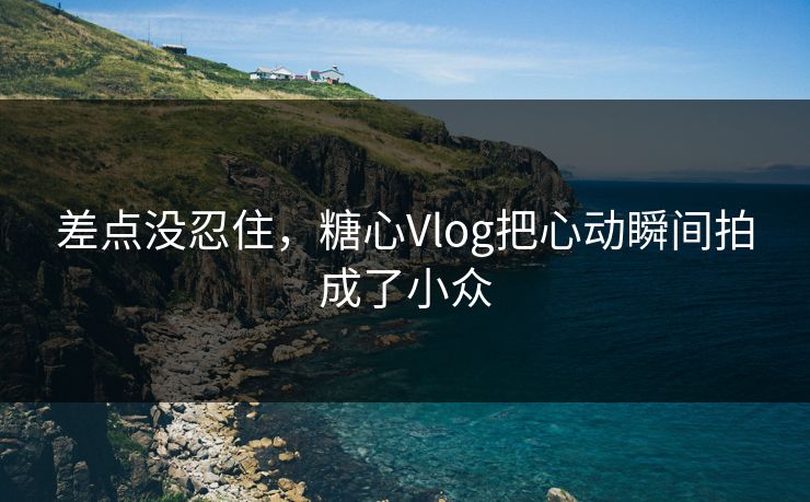 差点没忍住，糖心Vlog把心动瞬间拍成了小众