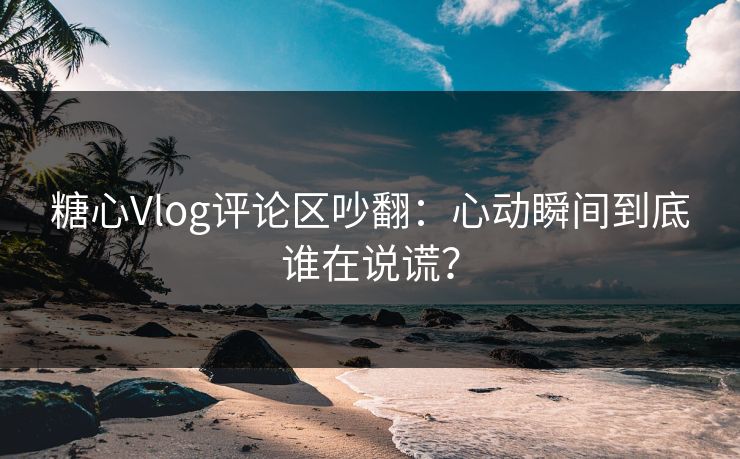 糖心Vlog评论区吵翻：心动瞬间到底谁在说谎？