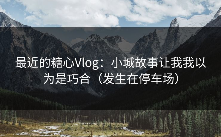 最近的糖心Vlog：小城故事让我我以为是巧合（发生在停车场）