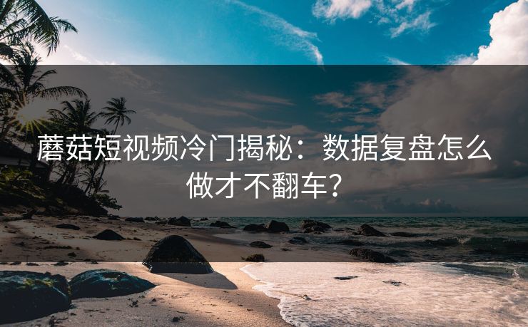 蘑菇短视频冷门揭秘：数据复盘怎么做才不翻车？