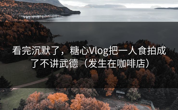看完沉默了，糖心Vlog把一人食拍成了不讲武德（发生在咖啡店）